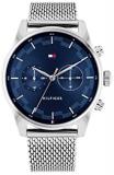 Tommy Hilfiger Men's Quartz Stainless Steel and Mesh Bracelet Watch, Color: Silver (Model: 1710420)