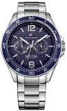 TOMMY HILFIGER Men's Sophisticated Sport Stainless Steel Quartz Watch with Stainless-Steel Strap, Tone, 22 (Model: 1791366)