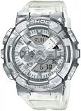 Casio Men's G-Shock Stainless Steel Quartz Watch with Plastic Strap, Clear, 24 (Model: GM-110SCM-1AER)