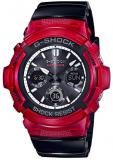 Casio Solar Watch AWG-M100SRB-4AER Man Silicone Stopwatch
