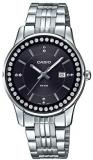 Casio LTP-1358D-1A Black Analog Ladies Watch Stainless Steel Original LTP-1358