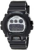 Casio G-Shock DW6900NB-1 Silver Mirror Dial Sports Watch (Jet Black)