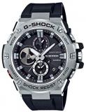 Casio Men's 'G-Steel by G-Shock' Quartz Solar Bluetooth Connected Resin Dress Watch, Color: Black (Model: GST-B100-1ACR)