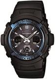 Casio Men's G-SHOCK Stainless Steel Quartz Watch with Resin Strap, Black, 21 (Model: AWG-M100A-1ACR)
