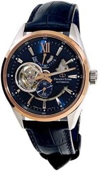 Orient Star Limited Edition Semi Skeleton Blue Dial Rose Gold Sapphire Glass Automatic Watch RE-AV0111L