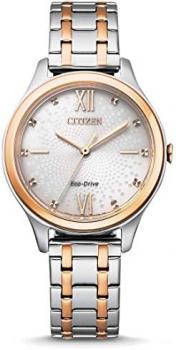 Citizen Women's Analogue Eco-Drive Watch with a Stainless Steel Band