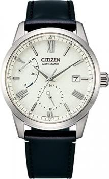 Citizen Collection NB3020-08A Men's Mechanical Silver Foil Lacquer Dial Black Watch