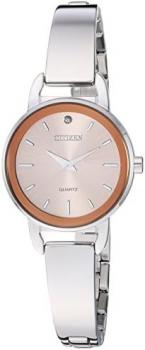 Citizen Quartz Womens Watch, Stainless Steel, Crystal, Silver-Tone (Model: EZ6370-56X)
