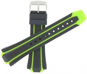 Citizen 59-S52501 59-S52813 Original Replacement Black / Green Rubber Watch Band fits BN0090-01E S080100