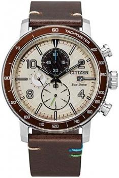 Citizen Eco-Drive Star Wars Quartz Men's Watch, Stainless Steel with Leather strap, Luke Skywalker, Brown (Model: CA0760-09W)