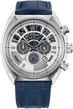 Citizen Eco-Drive Star Wars Quartz Men's Watch, Stainless Steel with Leather strap, Millenium Falcon, Blue (Model: CA4281-00W)