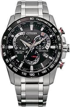 Citizen Men's Eco-Drive Sport Luxury PCAT Chronograph Watch Stainless Steel, Black Dial (Model: CB5898-59E)