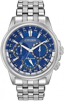 Citizen Men's Classic Calendrier Eco-Drive Watch, 12/24 Hour Time, 3-Hand Day and Date, Anti-Reflective Mineral Crystal, Luminous Hands