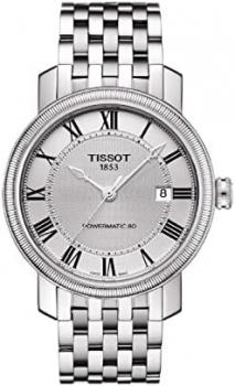 Tissot T-Classic Bridgeport Powermatic 80 Automatic Silver Dial Stainless Steel Mens Watch T0974071103300