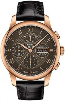 Tissot Men's T0064143644300 Le Locle 42.3mm Gunmetal Dial Leather Watch
