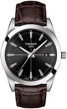 Tissot mens Gentleman Stainless Steel Dress Watch Brown T1274101605101