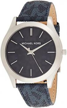 Michael Kors Men's Watch Slim Runway, 44 mm Case Size, Three Hand Movement, PVC Strap