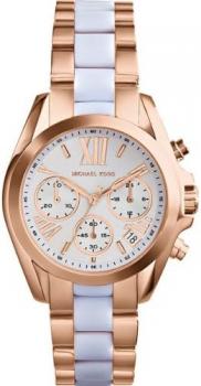 Michael Kors MK5907 Ladies Mini Bradshaw Chronograph Rose Gold Watch