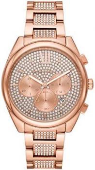 Michael Kors Women's Janelle Chronograph Rose Gold-Tone Stainless Steel Watch MK7178