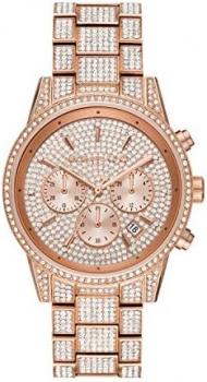 Michael Kors Women's Ritz Quartz Watch with Stainless Steel Strap, Rose Gold, 20 (Model: MK6748)