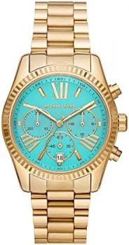 Michael Kors Watches Women's Lexington Quartz Watch with Stainless Steel Strap, Gold, 20 (Model: MK7216)