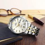 Orient Tristar 3 Star Automatic Watch for Men, Classic Golden Hour Markers Golden Hands Dress Watch Stainless Steel SAB0B008WB