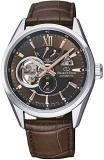 Orient Men's Stainless Steel Automatic Watch with Leather Strap, Brown, 22 (Model: RE-AV0006Y00B)