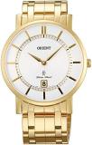 Orient Men's 39mm Gold Plated Stainless Steel Quartz Date Watch FGW01001W0