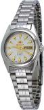Orient FNQ1X003W Women's 3 Star Stainless Steel Silver Dial Day Date Automatic Watch