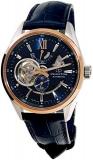 Orient Star Limited Edition Semi Skeleton Blue Dial Rose Gold Sapphire Glass Automatic Watch RE-AV0111L