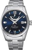 Orient Star Power Reserve Sapphire Glass Steel Bracelet Blue Dial Dress Watch RE...