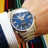 Orient Star Power Reserve Sapphire Glass Steel Bracelet Blue Dial Dress Watch RE-AU0005L
