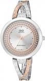 Q&Q Ladies Stainless Steel Rose Gold Metal Bracelet Watch