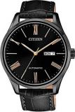 NH8365-19F Citizen Mechanical Mens Analog Black Casual Automatic Citizen