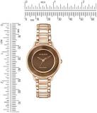 Citizen Circle of Time Women's Quartz Watch with Mother of Pearl Dial Analogue Display and Silver Stainless Steel Rose Gold Plated Bracelet EM0382-86X