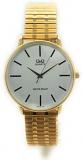 Q&Q Ladies Mens Index Dial Water Resistant Elegant Casual Stretch Elastic Band Fashion Watch Thin Case
