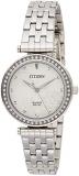 Citizen Quartz Crystal White Dial Ladies Watch ER0211-52A