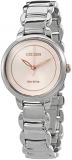 Citizen Ladies Pink Dial Eco-Drive Silver-Tone Watch EM0676-85X