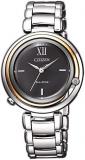Citizen Diamond Black Dial Black Dial Ladies Watch EM0658-87E