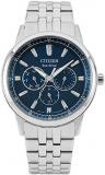 Citizen Multi-Function Blue Dial Stainless Steel Men's Watch BU2071-87L