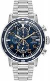 Citizen CA0647-52L Men's Eco-Drive Stainless Steel Blue Dial Chrongraph Watch