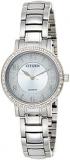 Citizen Quartz Crystal Silver Dial Ladies Watch EL3040-55L