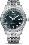 Citizen Mens Analogue Eco-Drive Watch with Stainless Steel Band
