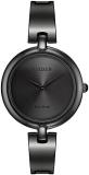 Citizen Eco-Drive Silhouette Bangle Three-Hand Stainless Steel - Black Women's watch #EM0225-84E