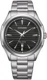 Citizen AW1750-85E Men's Eco-Drive Black Dial Silver Steel Watch