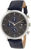 Citizen Men's AN3610-04H Silver Crocodile Leather Japanese Quartz Dress Watch