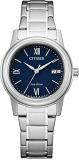 Citizen Womens Analogue Eco-Drive Watch with Stainless Steel Strap FE1220-89L, Silver, Bracelet