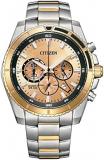 Citizen Quartz 46.4 Rose Gold Dial Stainless Steel Analog Watch for Men - AN8204-59X, Multi Color