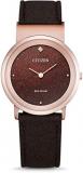 Citizen Women's Analogue Eco-Drive Watch with a Leather Band