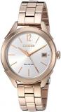 Citizen Women's 'Drive' Quartz Stainless Steel Casual Watch, Color:Rose Gold-Toned (Model: FE6143-56A)